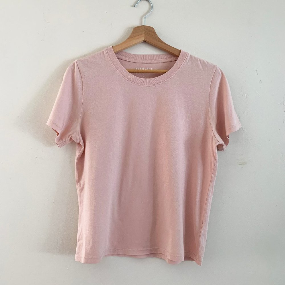 Everlane Cottom Box Cut Tee - Rose - Small